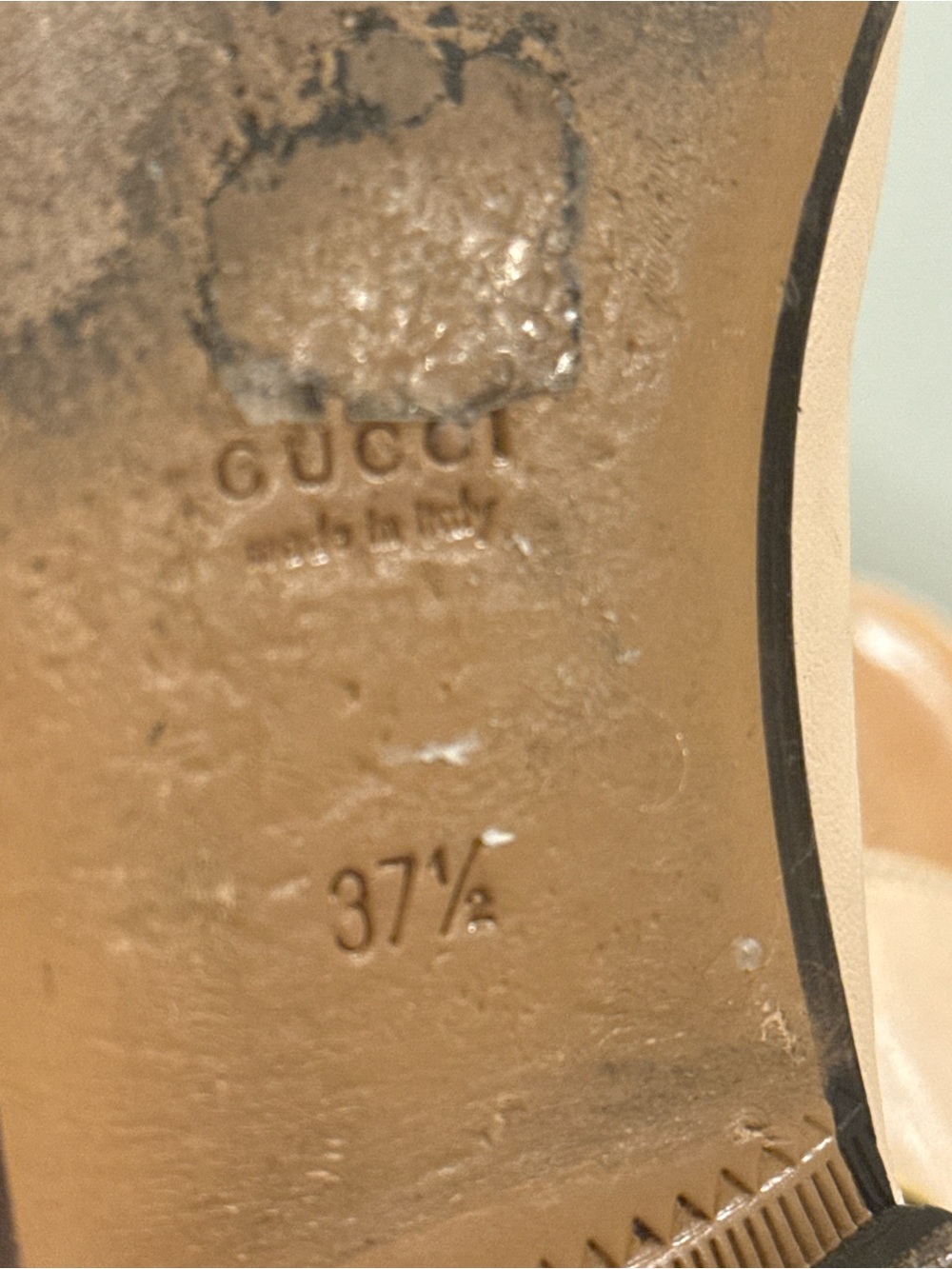 Gucci Peach Leather Backless Horsebit Loafers - Picture 4 of 9